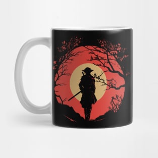 Red moon Samurai Mug